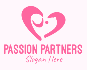 Pink Dog Heart logo design