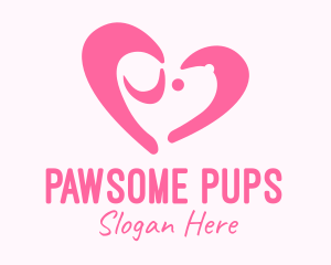 Pink Dog Heart logo design