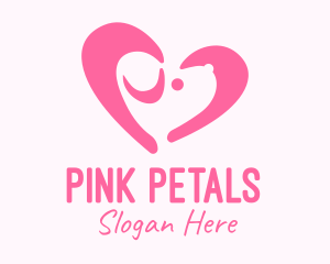 Pink Dog Heart logo design