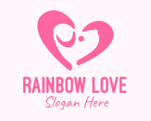 Pink Dog Heart logo design