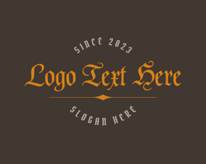 Calligraphy - Gothic Medieval Business logo design