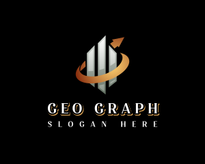 Business Arrow Graph logo design