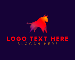 Toro - Gradient Bull Animal logo design
