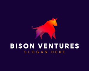 Bison Bull Animal logo design