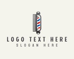 Haircutter - Barber Hair Comb logo design