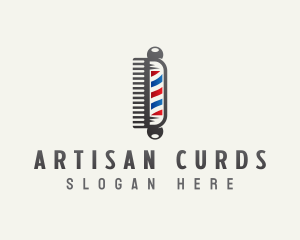 Barber Hair Comb logo design