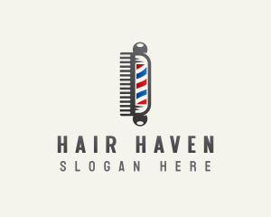 Hair - Barber Hair Comb logo design