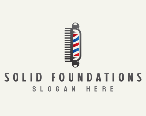 Barber Hair Comb logo design