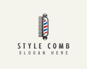 Barber Hair Comb logo design