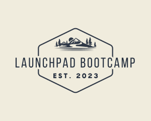 Bootcamp - Camping Mountain Forest logo design