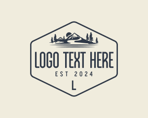 Template - Camping Mountain Forest logo design