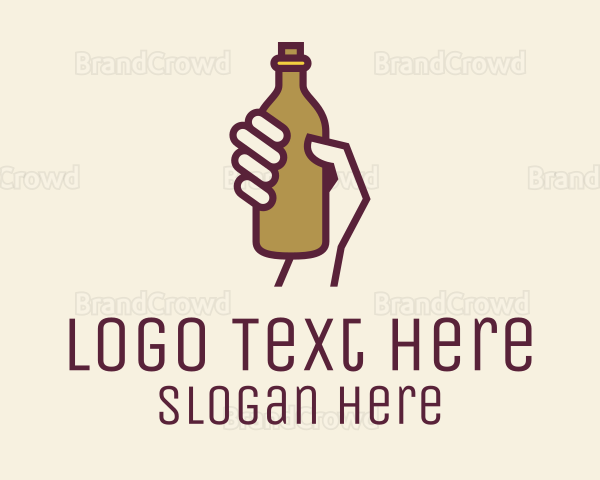 Handheld Beer Bottle Logo