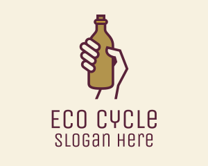 Recycling - Handheld Beer Bottle logo design