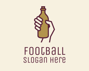 Cocktail - Handheld Beer Bottle logo design