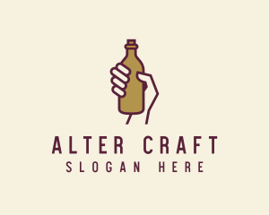 Handheld Beer Bottle logo design