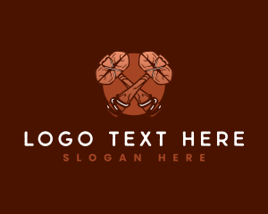 History - Prehistoric Caveman Mallet logo design