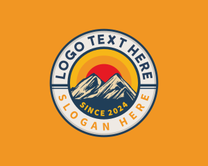 Emblem - Outdoor Mountain Peak logo design