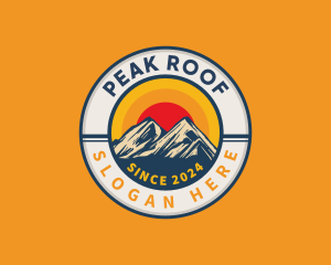 Outdoor Mountain Peak logo design