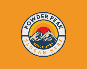 Outdoor Mountain Peak logo design