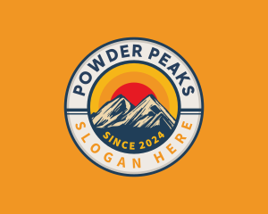 Outdoor Mountain Peak logo design