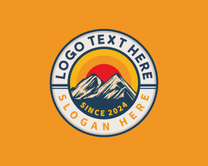 Mountaineering - Outdoor Mountain Peak logo design