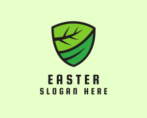 Organic Leaf Shield Logo