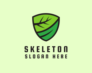 Organic Leaf Shield Logo