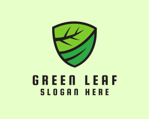 Leaf - Organic Leaf Shield logo design