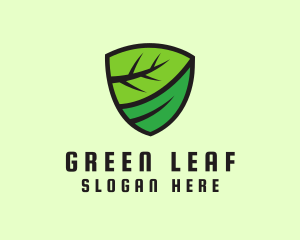 Botany - Organic Leaf Shield logo design