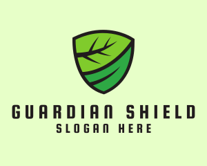 Shield - Organic Leaf Shield logo design