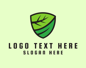 Organic Leaf Shield Logo