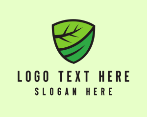 Bio - Organic Leaf Shield logo design