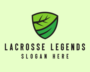 Organic Leaf Shield logo design