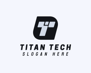 Digital Technology Letter T logo design