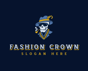 Gentleman Skull Fashion logo design