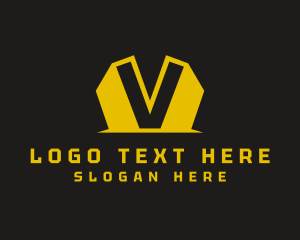 Letter V - Industrial Construction Builder logo design