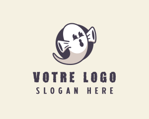 Cartoon Ghost Costume Logo