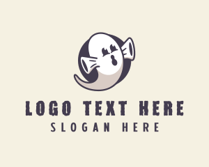 Cartoon Ghost Costume Logo