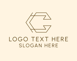 Interior Designer - Geometric Line Letter C logo design