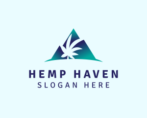 Weed Leaf Mountain logo design