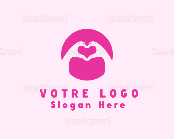 Love Dating Hand Logo