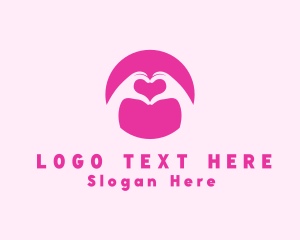Sign Language - Love Dating Hand logo design