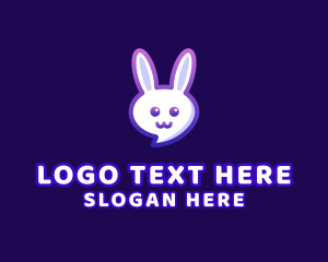 Rabbit - Cute Bunny Chat logo design