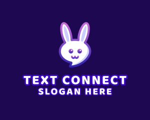 Texting - Cute Bunny Chat logo design