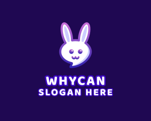 Mascot - Cute Bunny Chat logo design