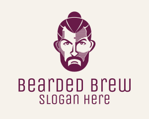 Bearded Hipster Man  logo design