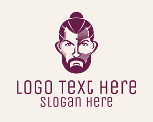 Bearded Hipster Man  Logo