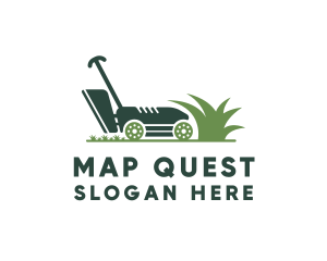 Grass Lawn Mower Logo