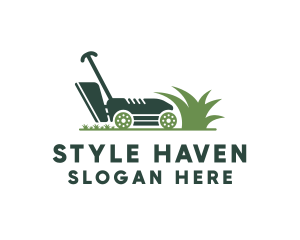 Equipment - Grass Lawn Mower logo design