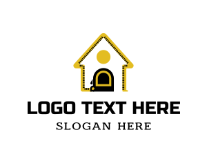 Roof - Tape Measure House logo design